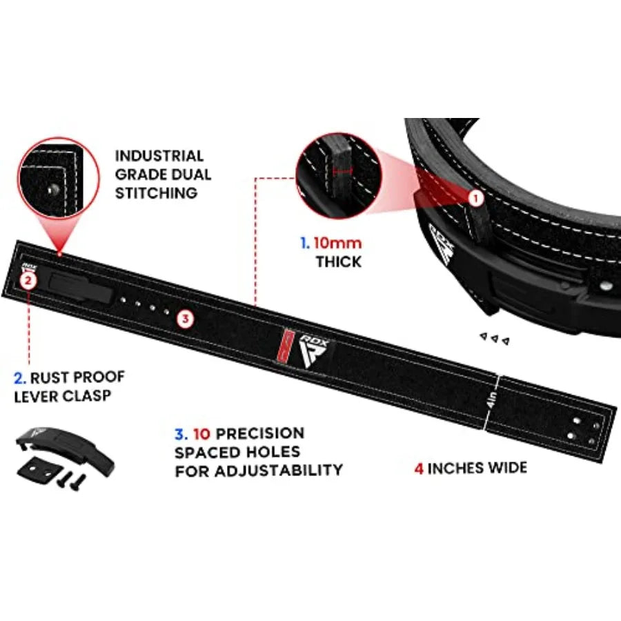 Weight Lifting Belt Powerlifting IPL USPA Approved Back Support Buckle