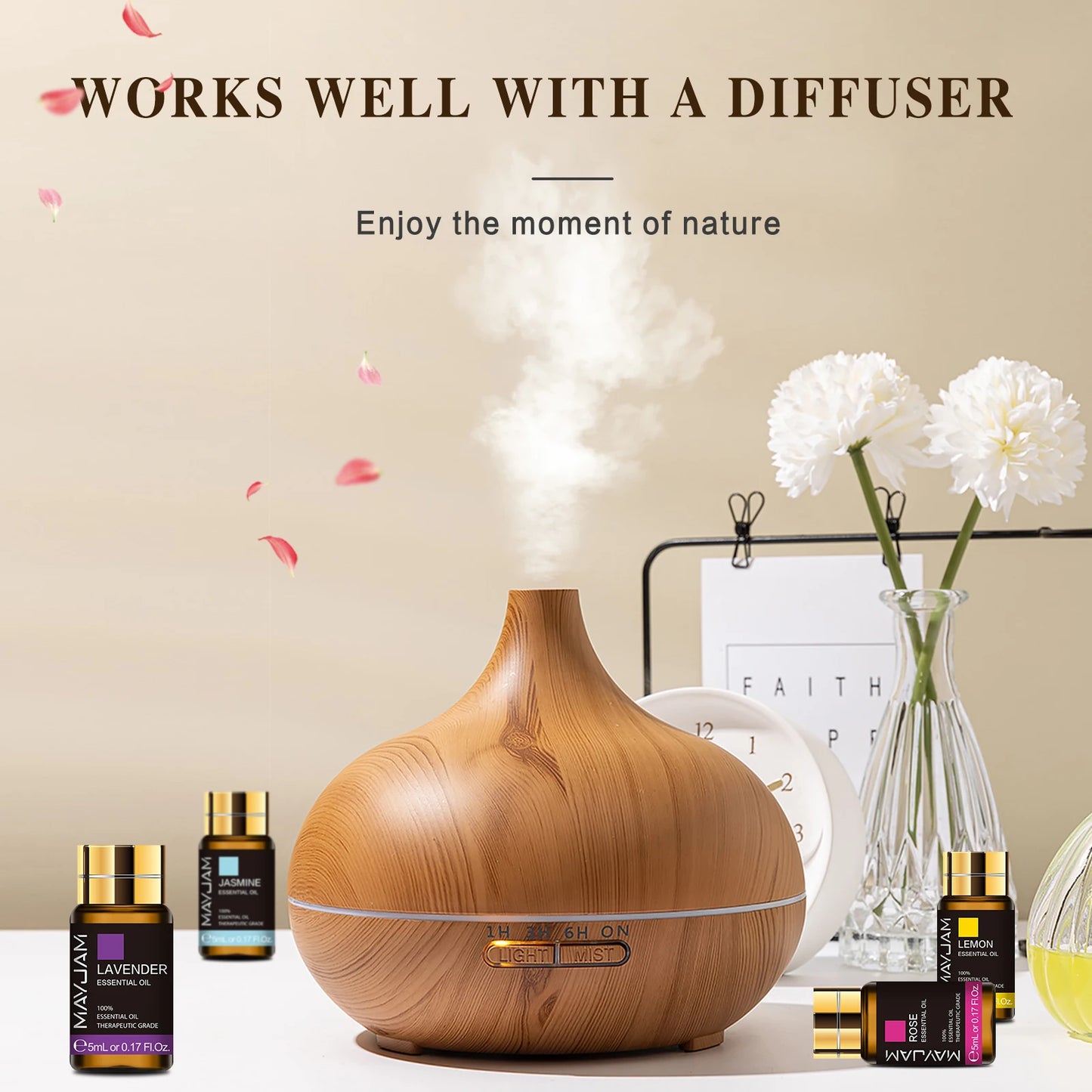 MAYJAM 35 Bottles Essential Oils Set For Humidifier Lavender Vanilla Neroli