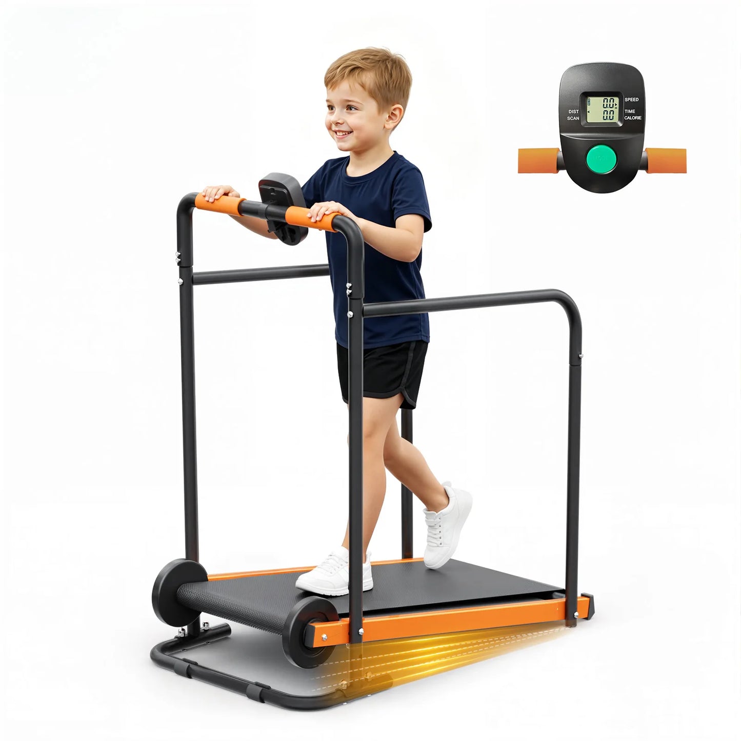 AKLUER Kids Walking Pad Treadmill Non Electric Self Propelled Gym