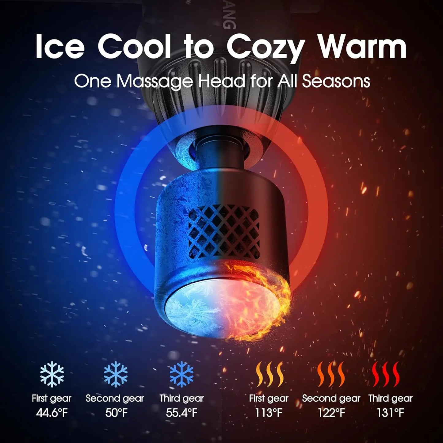 Lingteng Massage Gun With Hot And Cold Functions For Deep Tissue