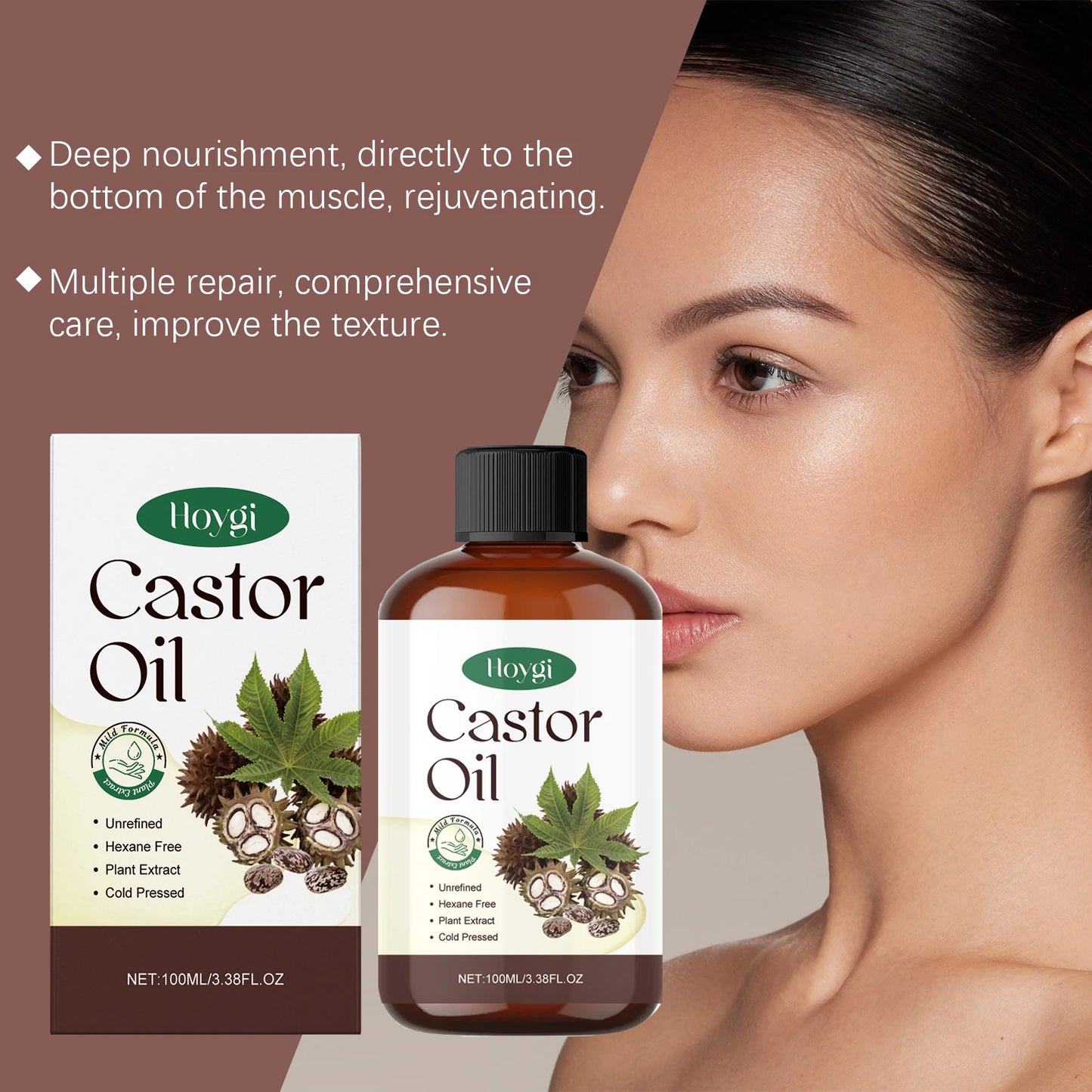Hoygi Castor Oil Nourishing Body And Hair Care Oil Moisturizing