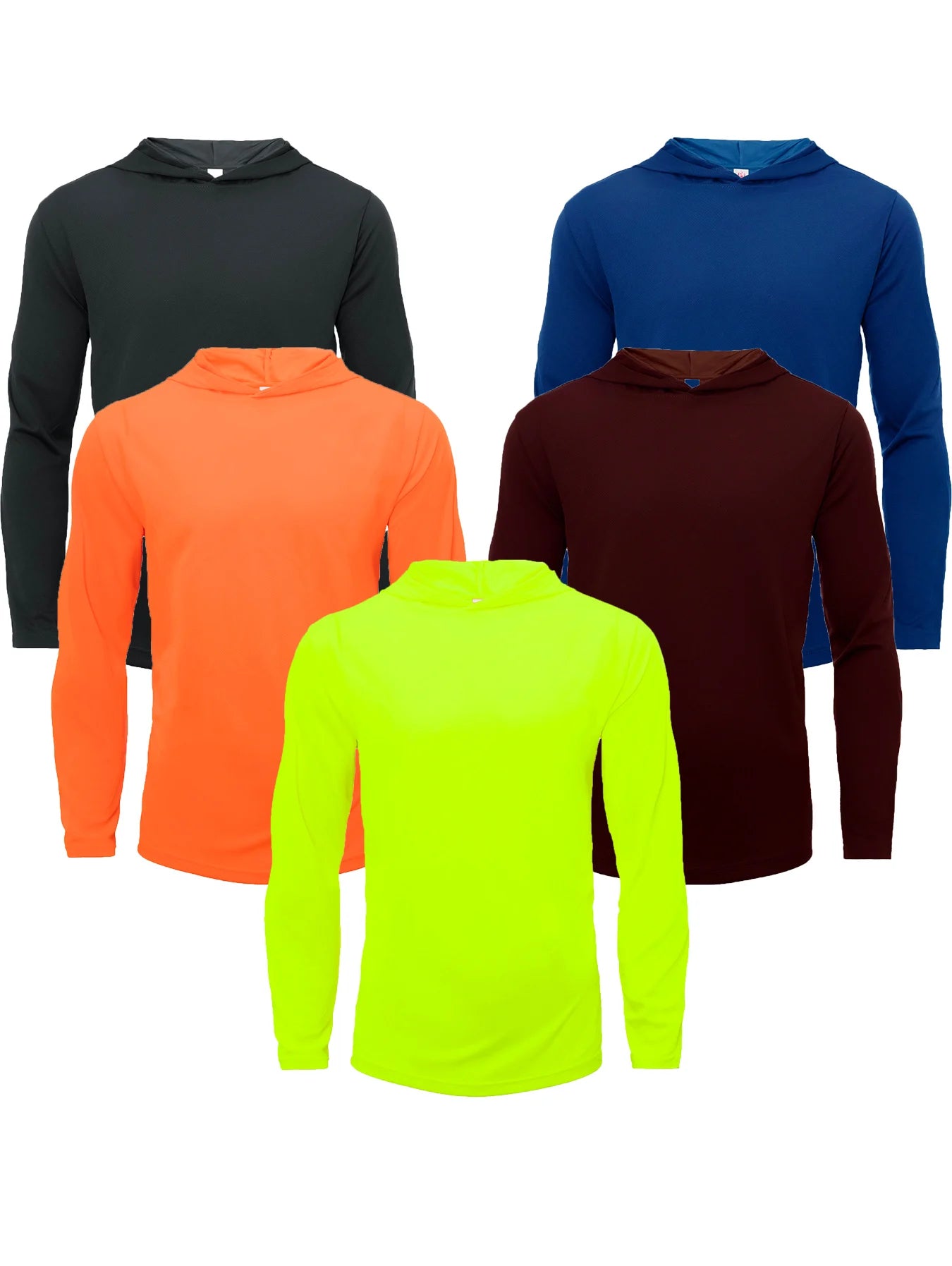 Men UPF 50 Quick Dry Long Sleeve Hoodie Shirt Pack