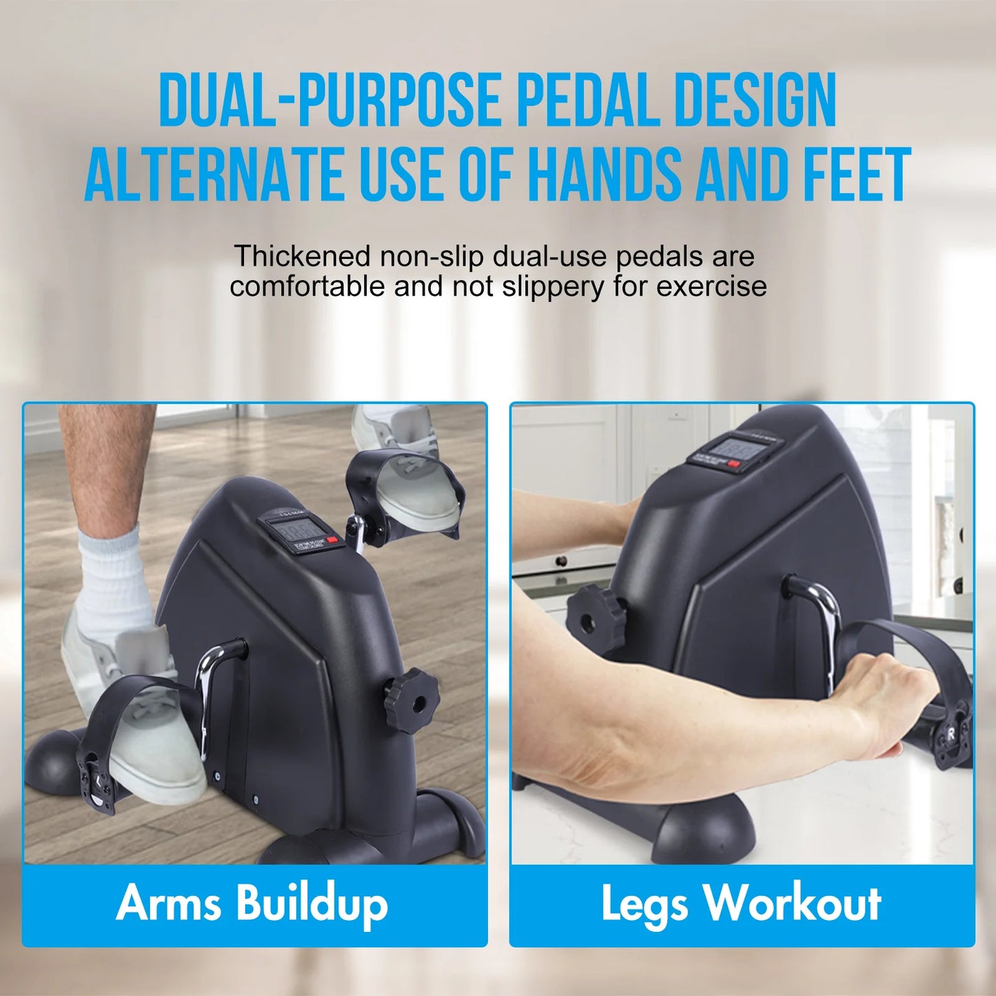 Mini Under Desk Pedal Exerciser Bike With LCD Display