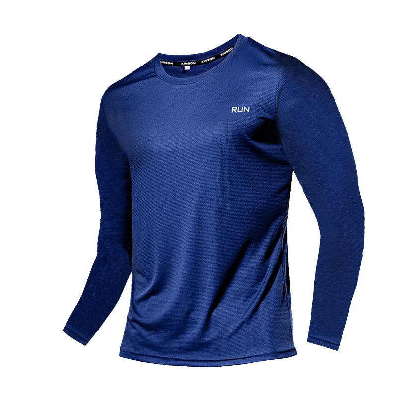 Summer Ice Polyester Long Sleeve Shirt Quick Dry Breathable Running