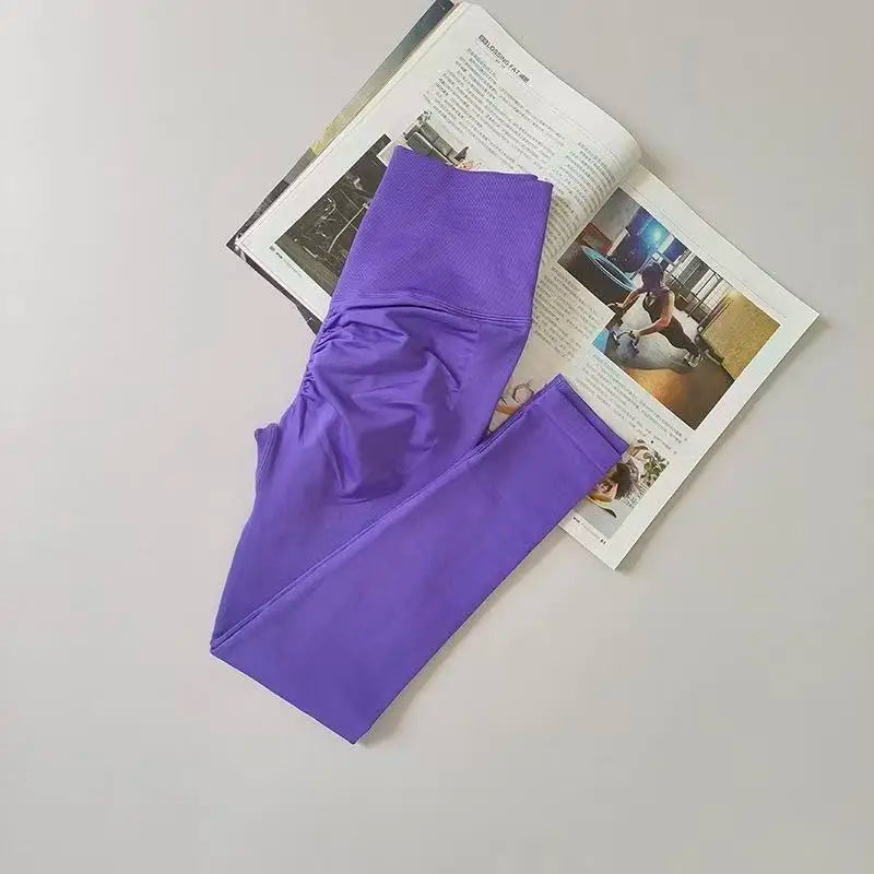 Seamless High Waist Yoga Pants For Gym Running Quick Dry
