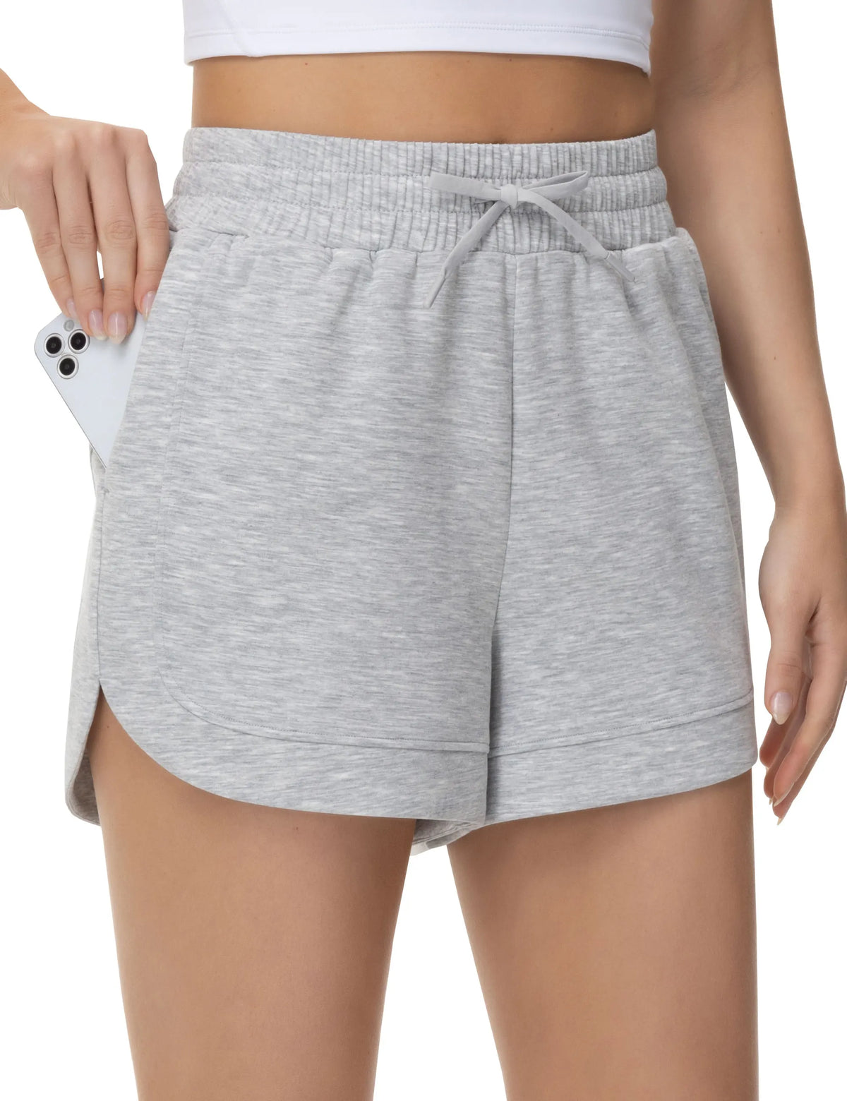THE GYM PEOPLE Women's Drawstring Workout Sweat Shorts With Pockets