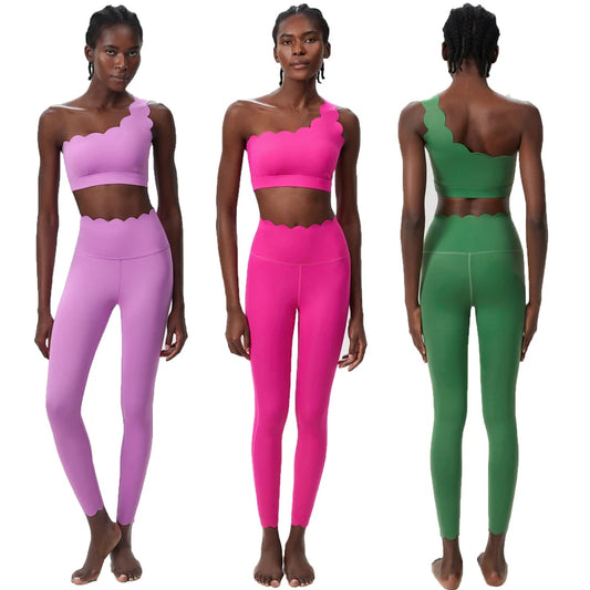 Women Two Piece Fitness Yoga Set Quick Dry Breathable Sportswear