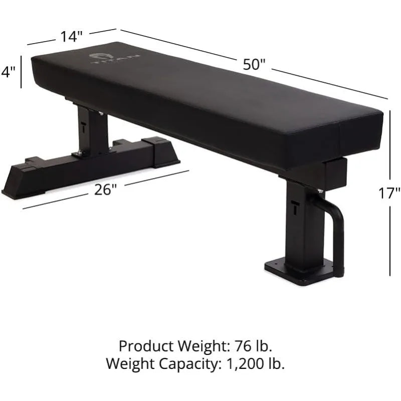 Series Single Post Flat Bench 1200 LB Rated Gym Competition