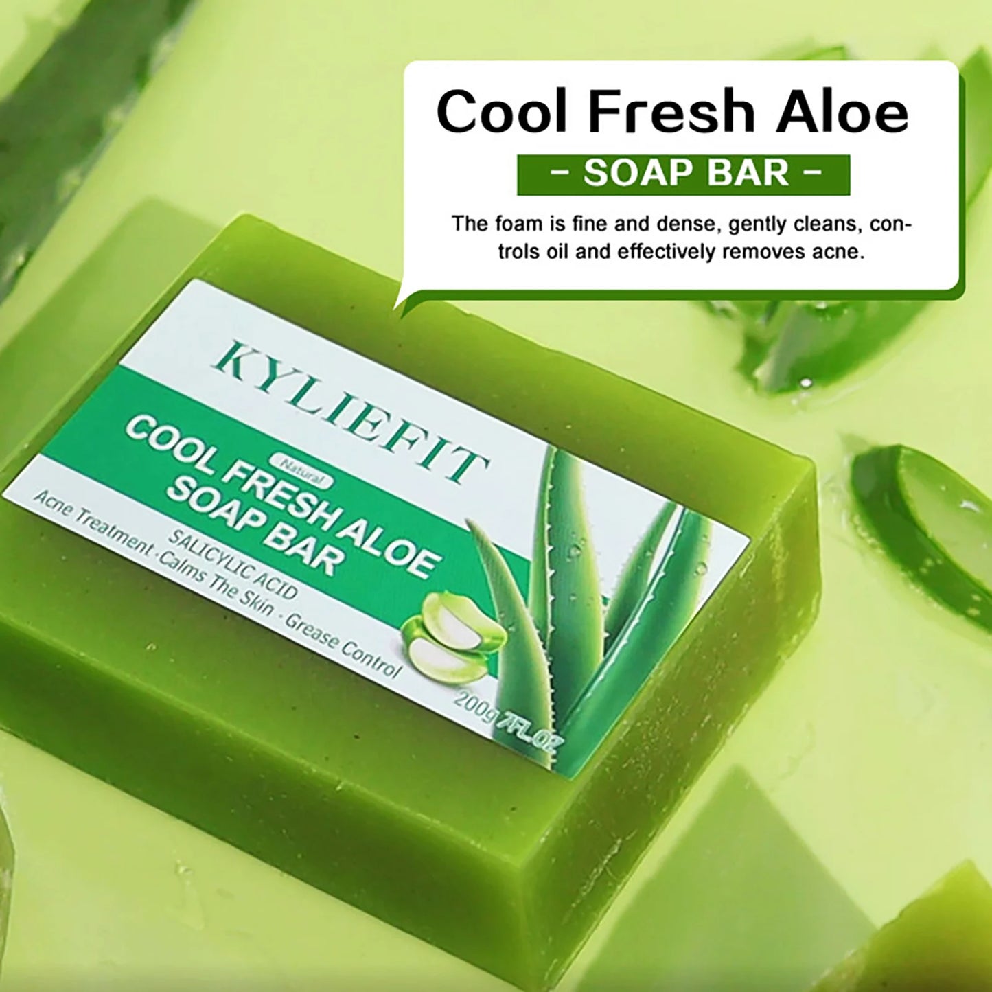 AILKE Aloe Brightening Soap Bar For Face And Body Daily Use