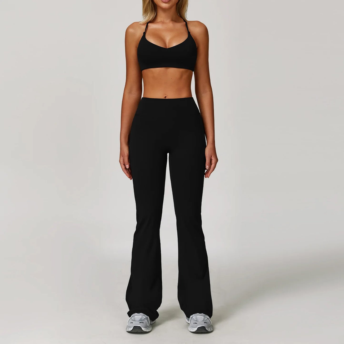 NONECN Women Yoga Bra Jacket High Waist Leggings Shorts Set