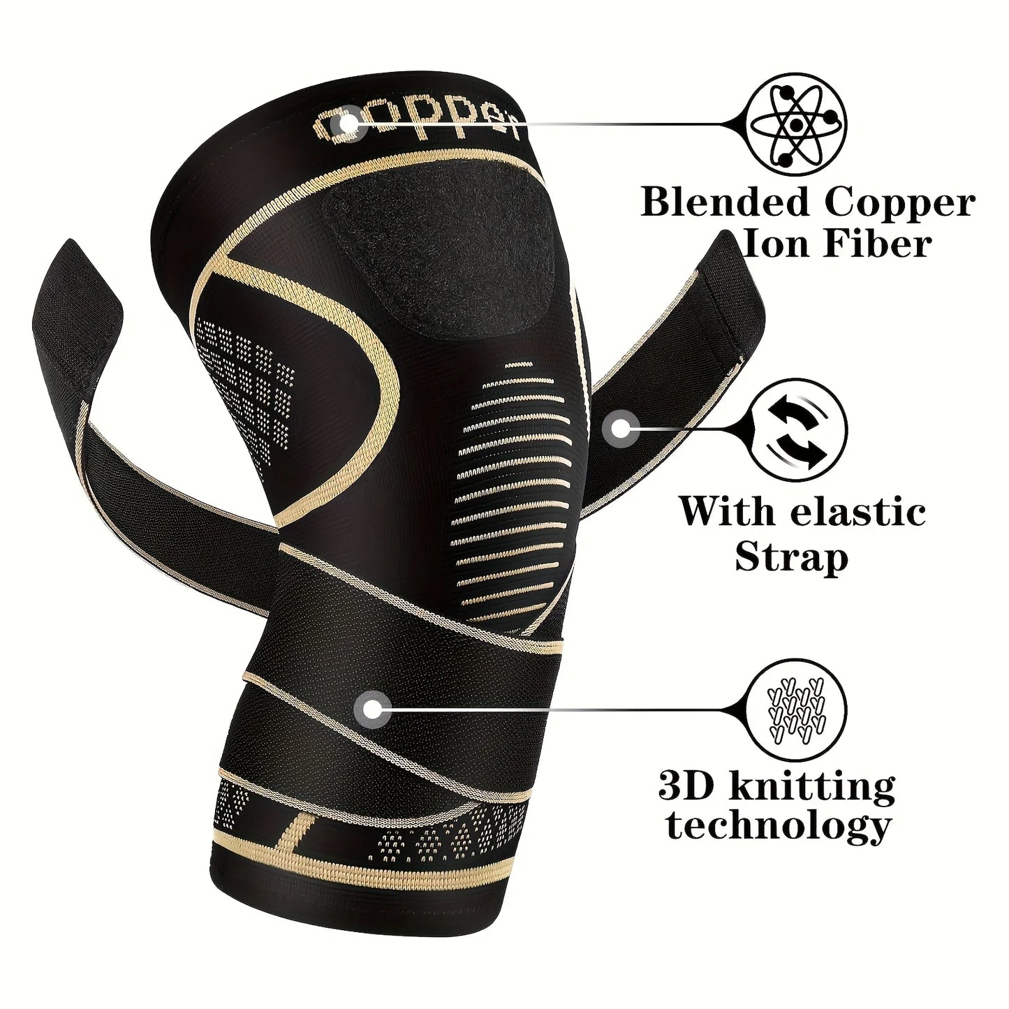 Knee Sleeves With Two Straps For Sports And Fitness