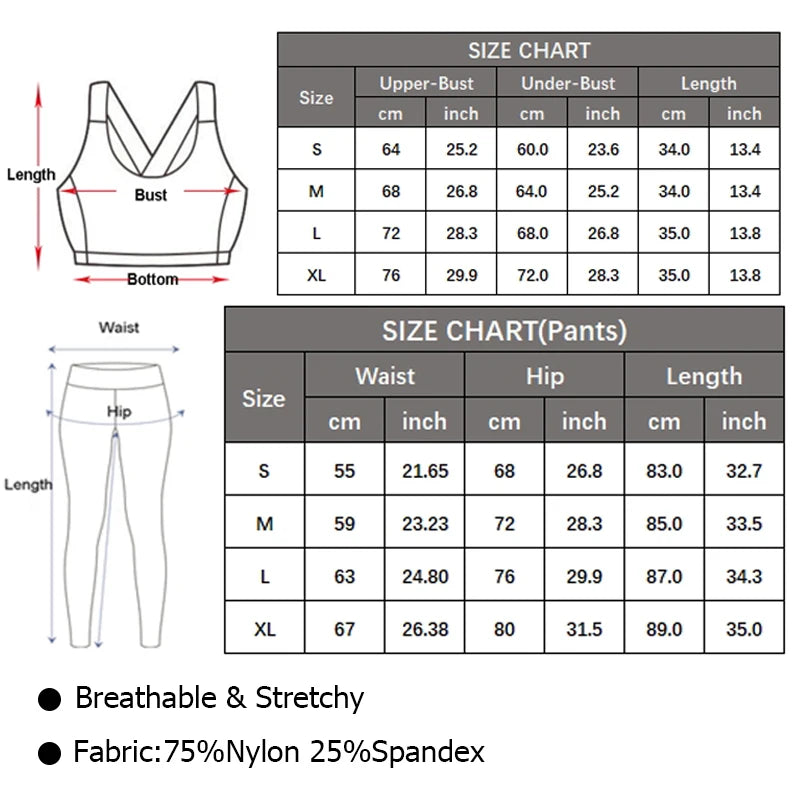 Women Two Piece Fitness Yoga Set Quick Dry Breathable Sportswear