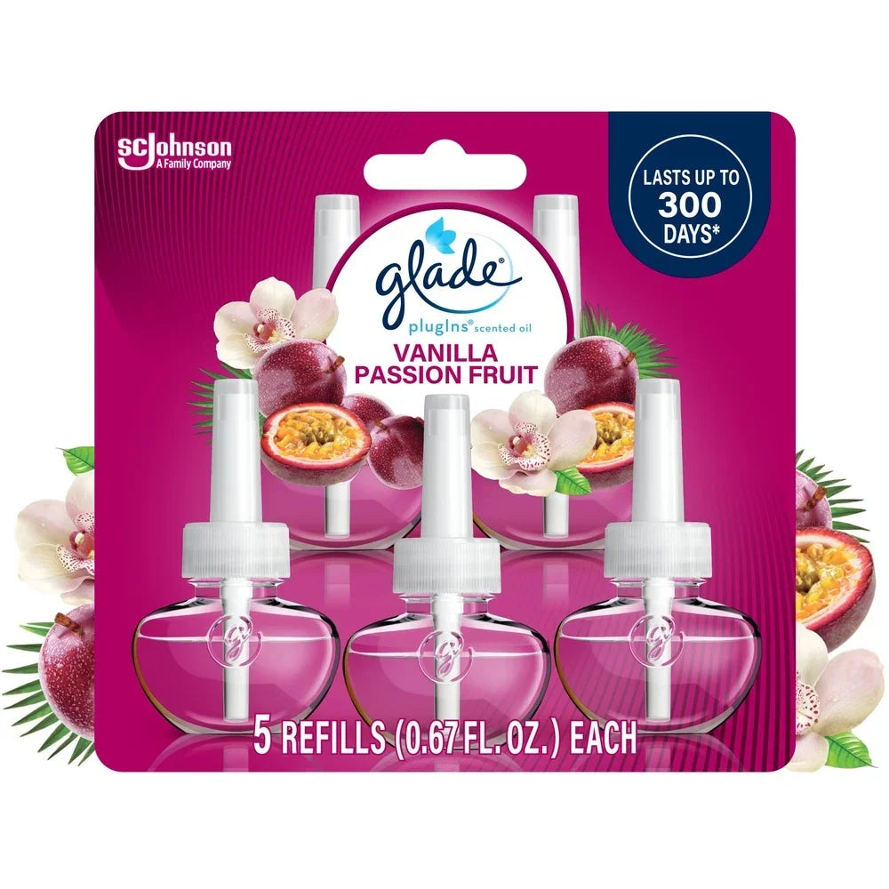 Vanilla Passion Fruit PlugIns Scented Oil Air Freshener 5 Refills