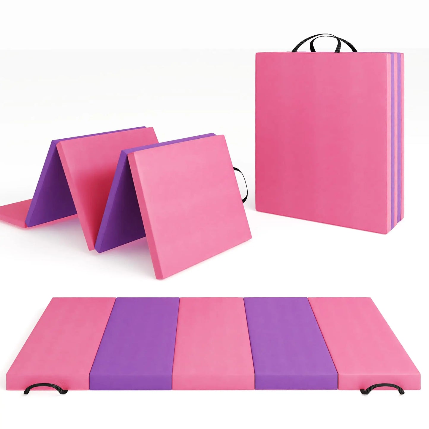 HiMISS Gymnastics Mat Foldable for Home Yoga Pilates Training