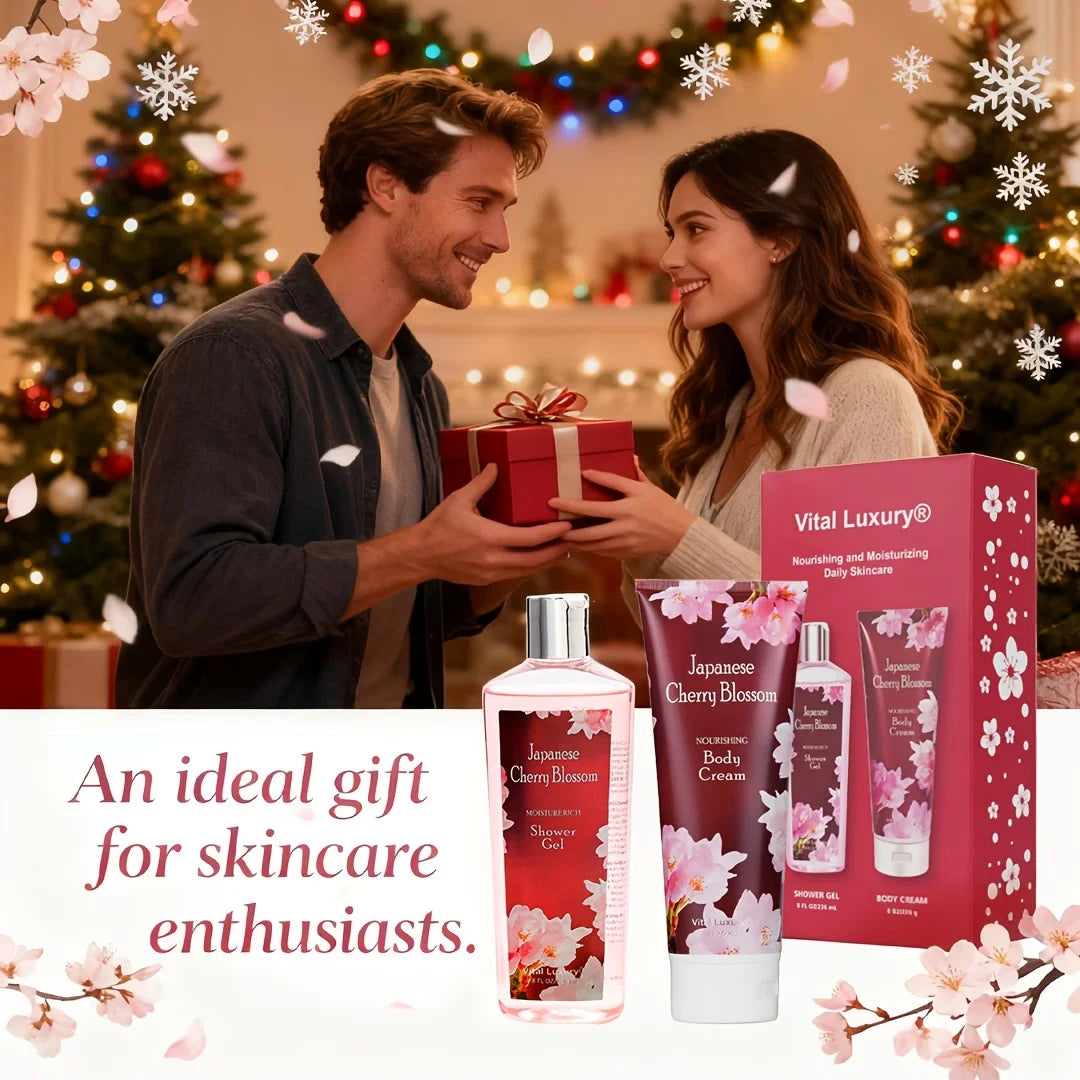 VITAL LUXURY Japanese Cherry Blossom Bath and Body Care Set