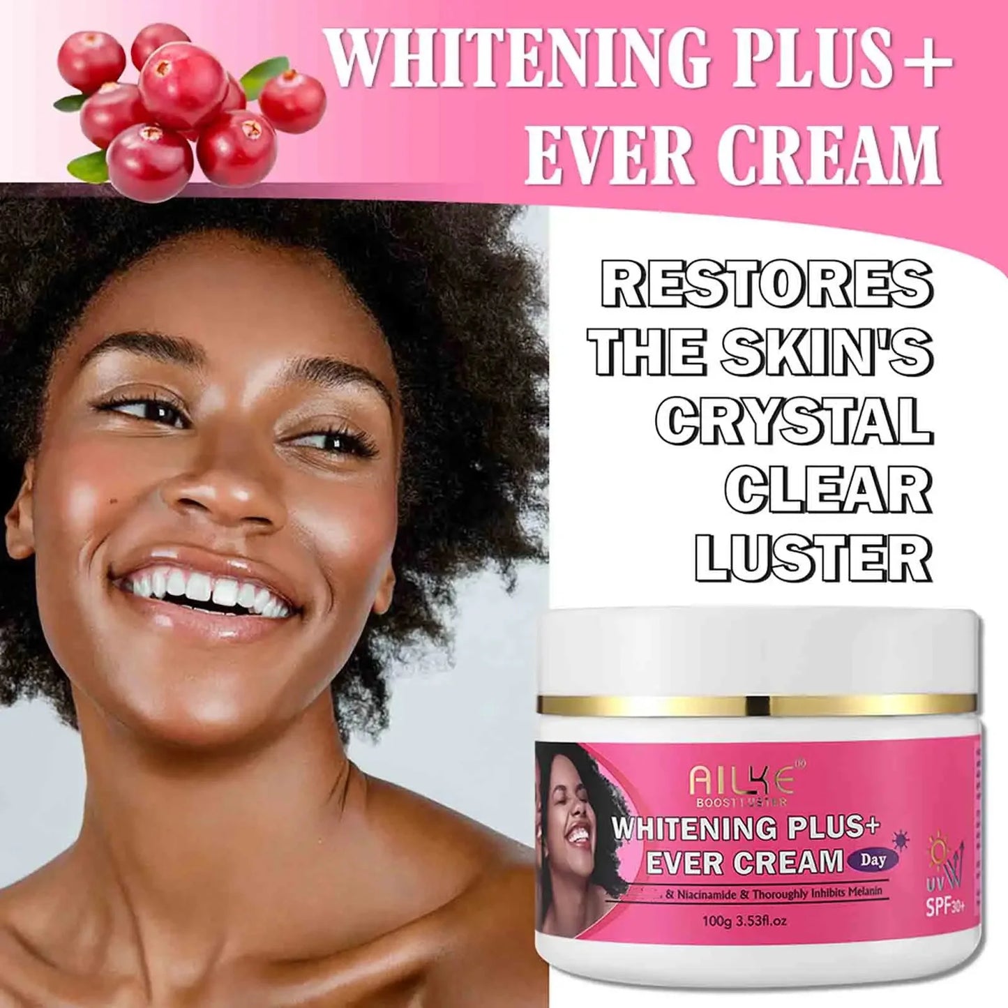 AILKE Whitening Face Cream Brighten Skin Moisturizing Organic Niacinamide