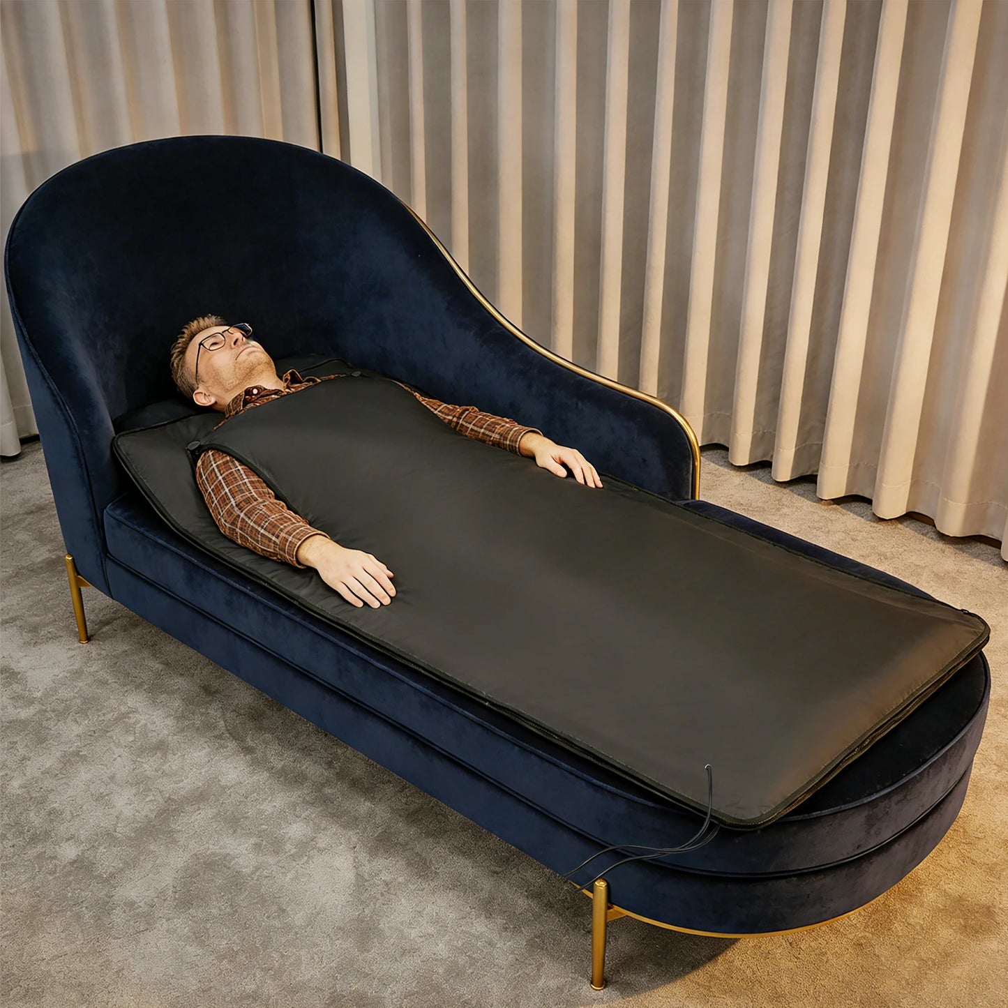 Portable Infrared Sauna Blanket With Adjustable Temperature Controller