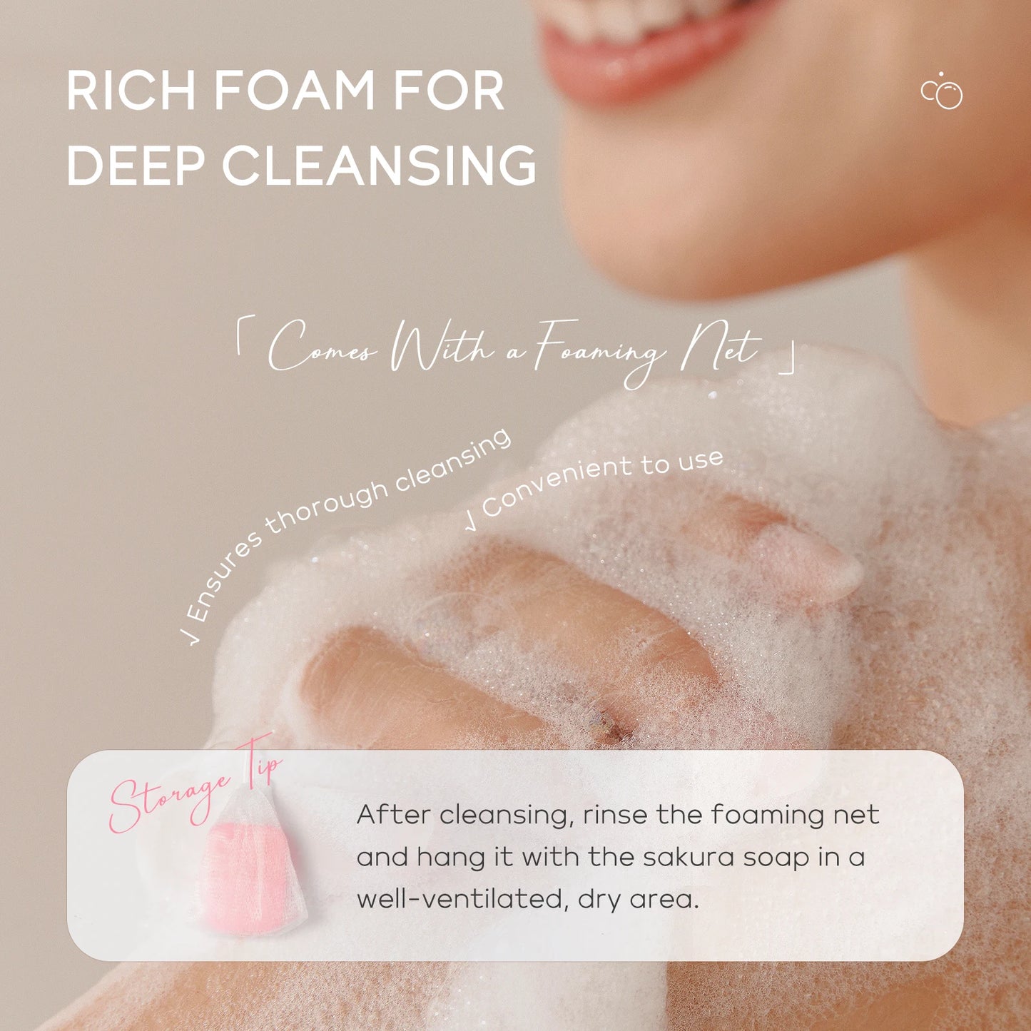 LAIKOU Sakura Bar Soap Deep Cleansing Soften Skin Even Tone
