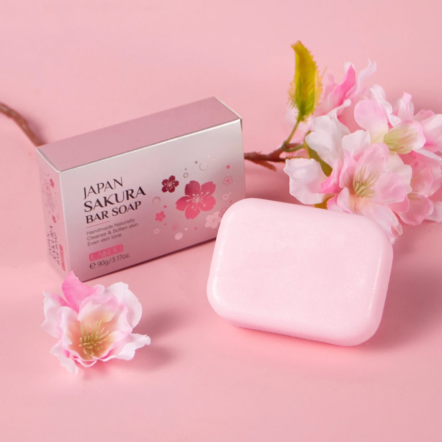LAIKOU Sakura Bar Soap Deep Cleansing Soften Skin Even Tone