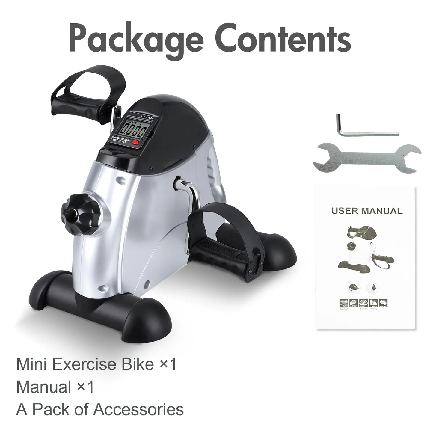 Mini Under Desk Pedal Exerciser Bike With LCD Display