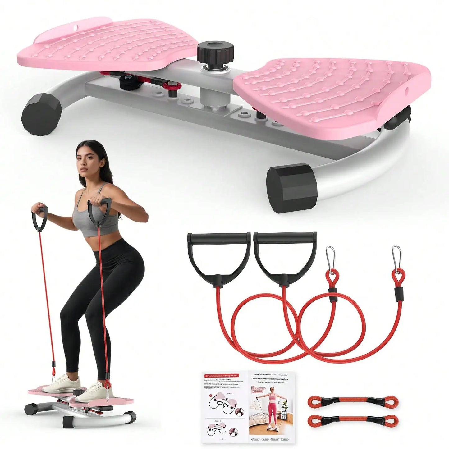 Multifunctional Twist Disc Board With Resistance Bands For Fitness