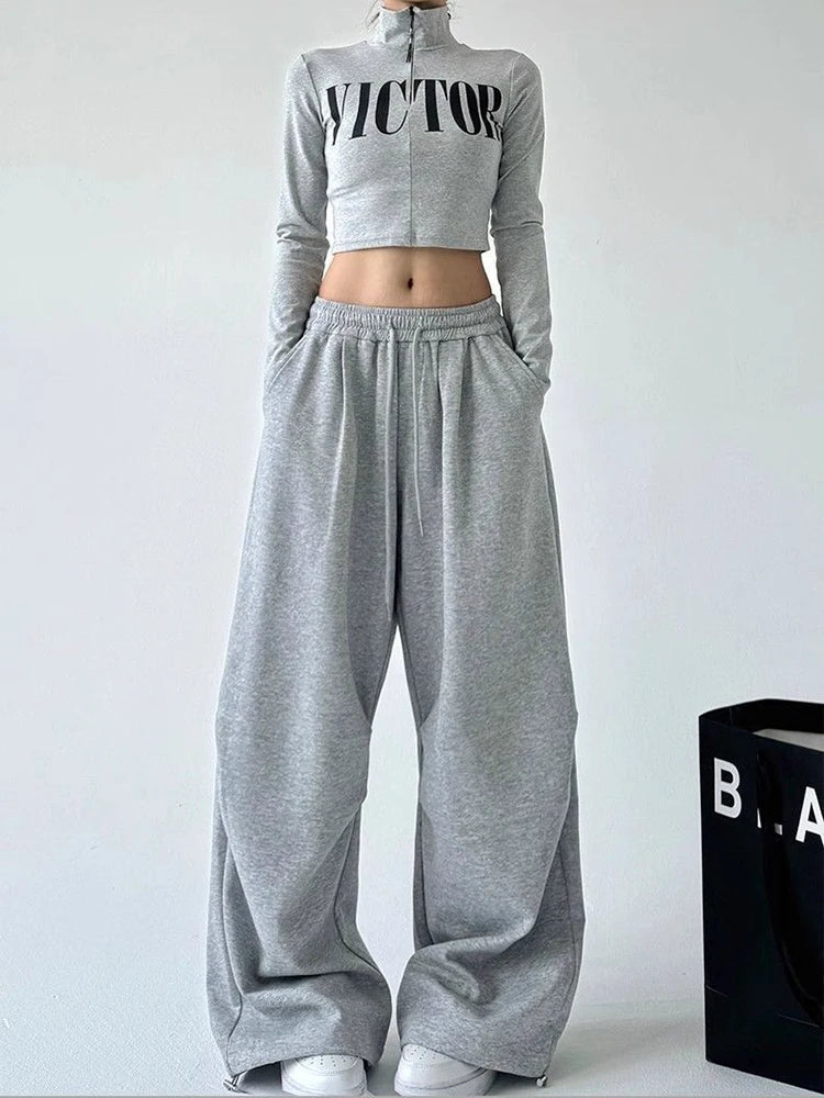 Harajuku Wide Leg Sweatpants Women Streetwear Baggy