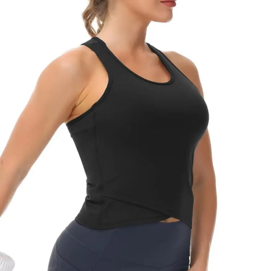THE GYM PEOPLE Racerback Workout Tank With Built In Bra