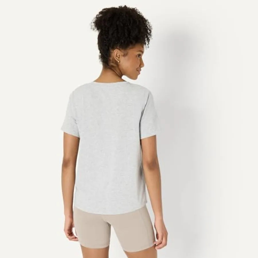 Women's Soft Cotton Modal Blend Relaxed Fit Yoga Tee