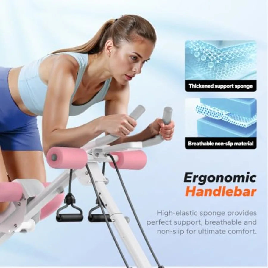 Home Gym Abdominal Trainer Adjustable Foldable With Knee Protection