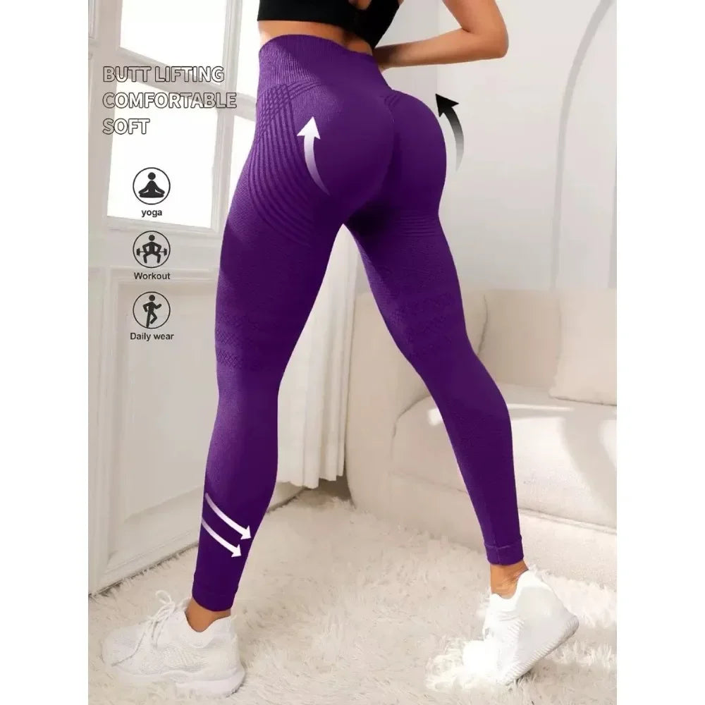 Cellulite 3D Leggings High Waisted Butt Lifting Tummy Control