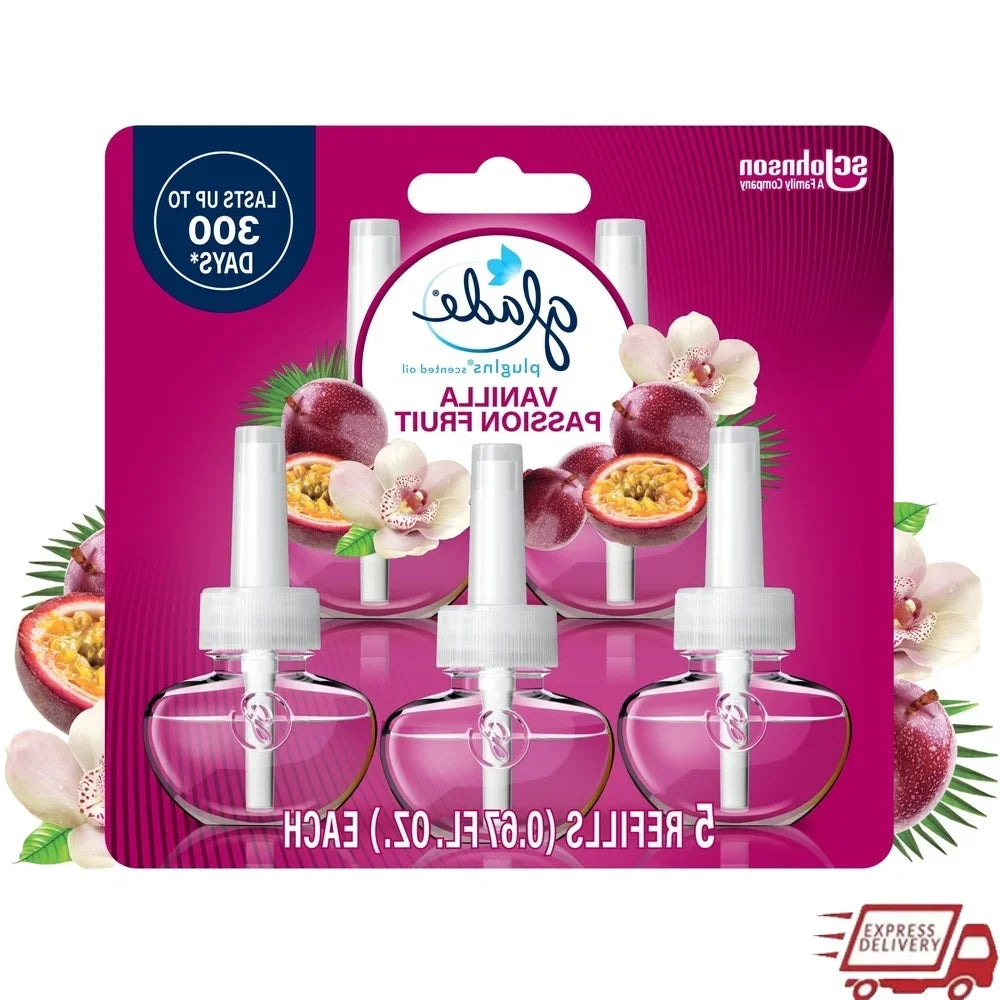 Vanilla Passion Fruit PlugIns Scented Oil Air Freshener 5 Refills