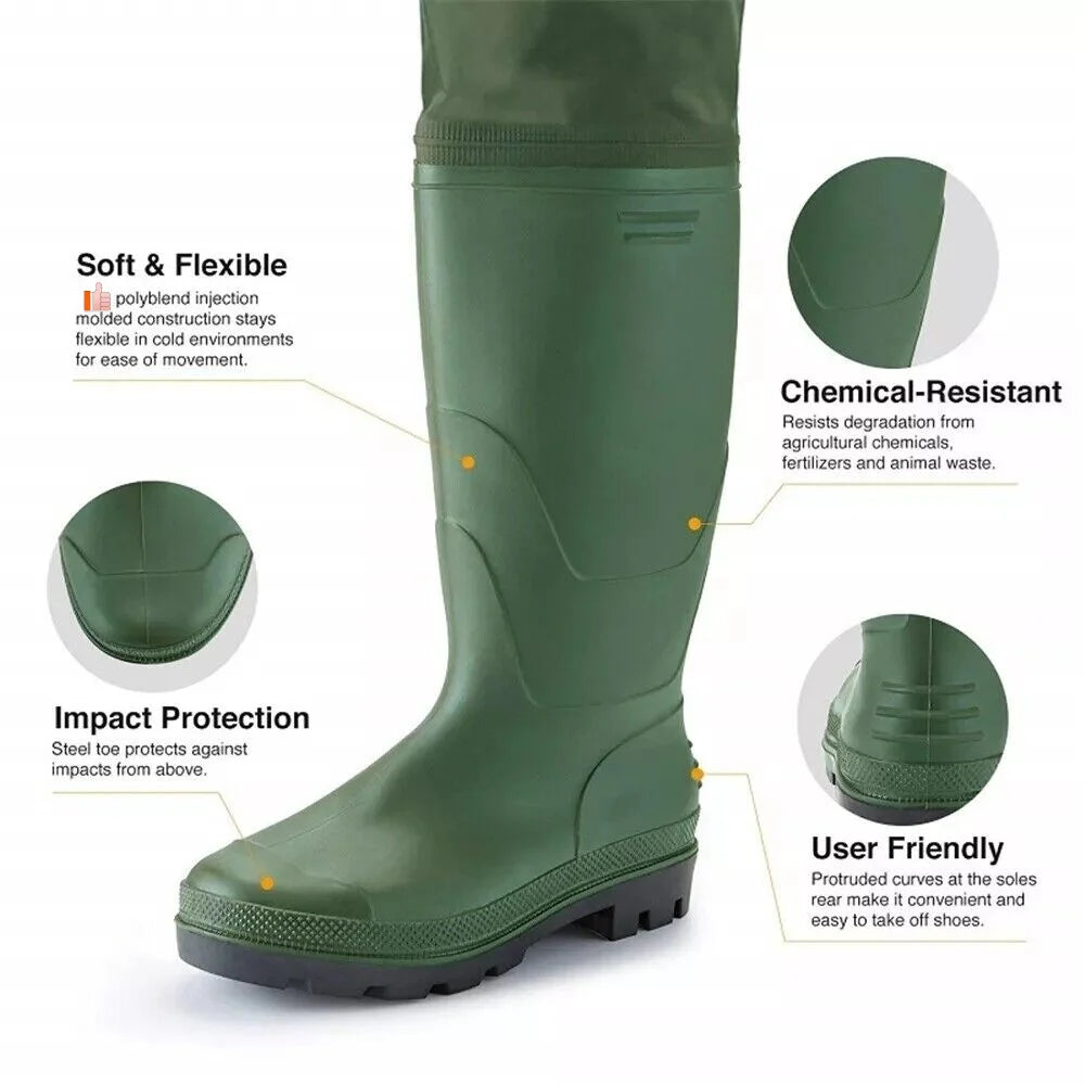 Night Cat Unisex Breathable Nylon Waterproof Chest Wader With Boots