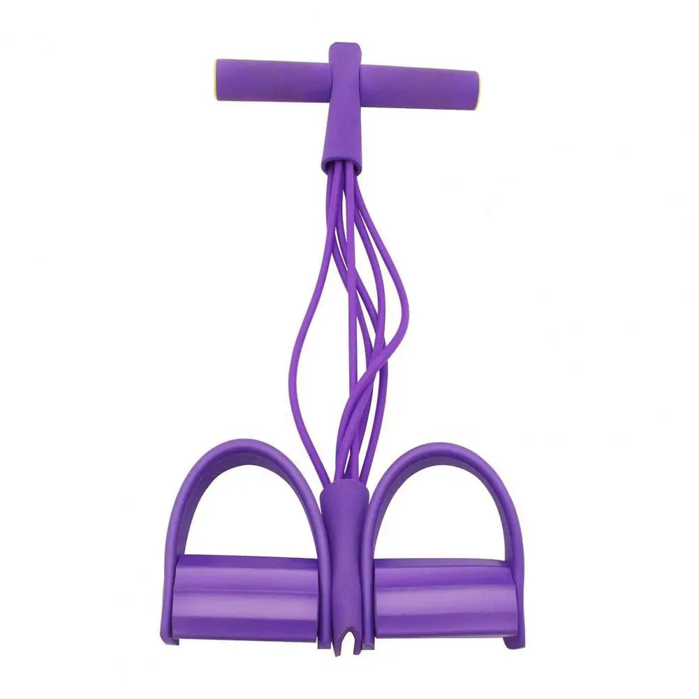 Six Tube Sit Up Pedal Resistance Band With Handle For Workouts