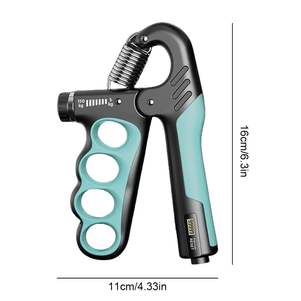 Ergonomic Adjustable Resistance Hand Grip Strengthener With Counter