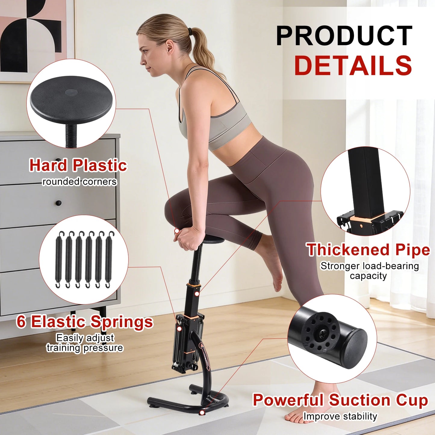 Height Adjustable Squat Machine And Glute Trainer For Home Gym