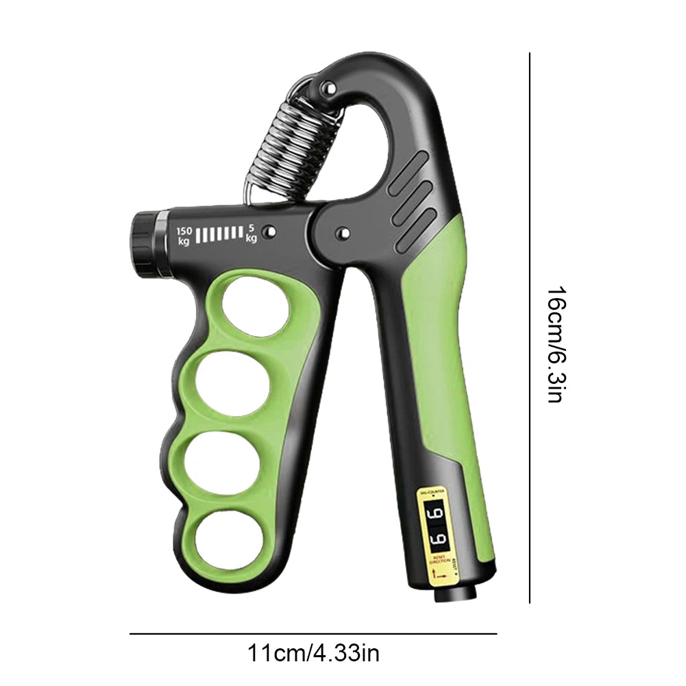 Ergonomic Adjustable Resistance Hand Grip Strengthener With Counter