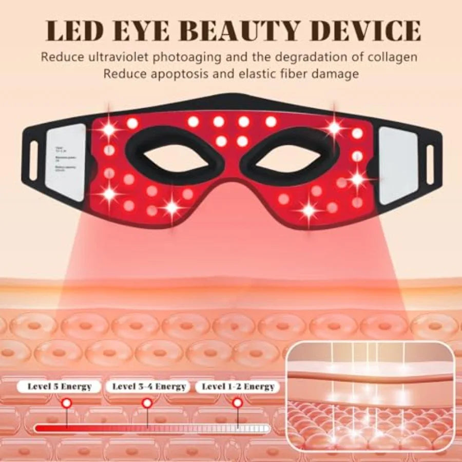 Red Light Therapy Eye Mask 5 Modes for Dark Circles