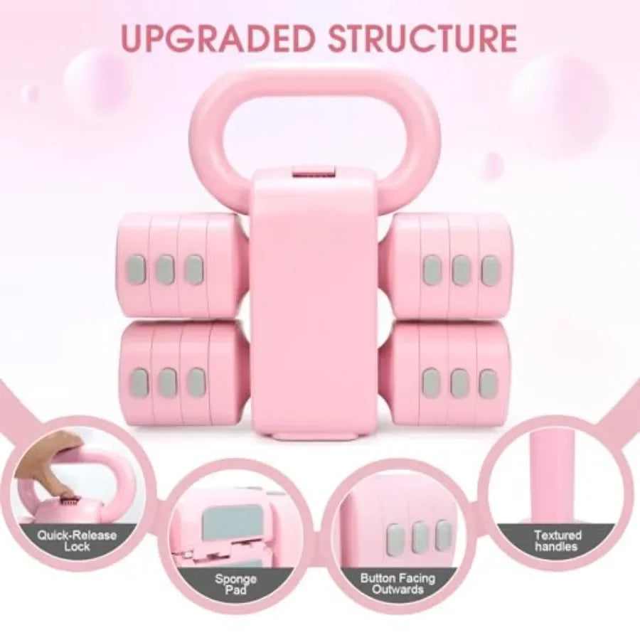Kettlebell Dumbbells Set 2 In 1 Free Weights Pair Bundle