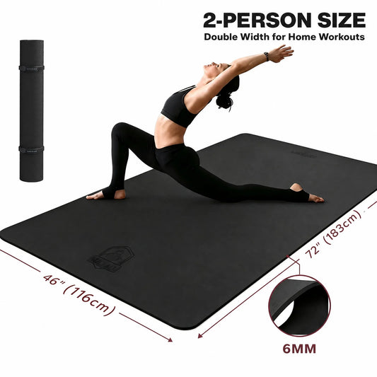 HAPBEAR Yoga Mat Non Slip TPE Eco Friendly Pilates Workout