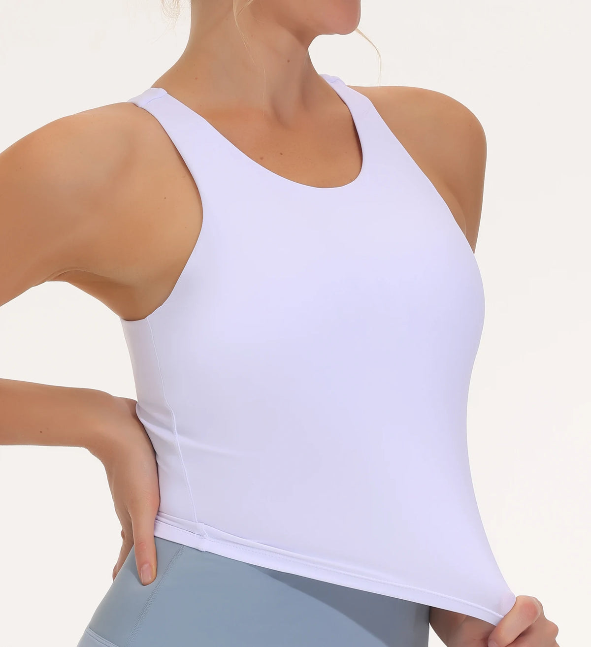 The Gym People Women's Racerback Padded High Neck Sports Bra