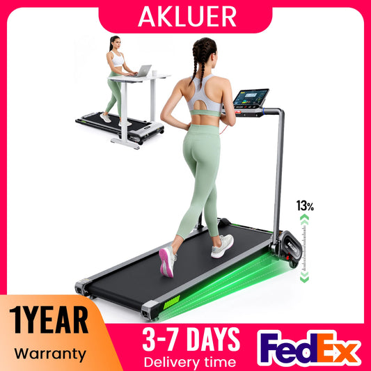 AKLUER Walking Pad Treadmill Auto Incline 6-Level Under Desk 2.5HP