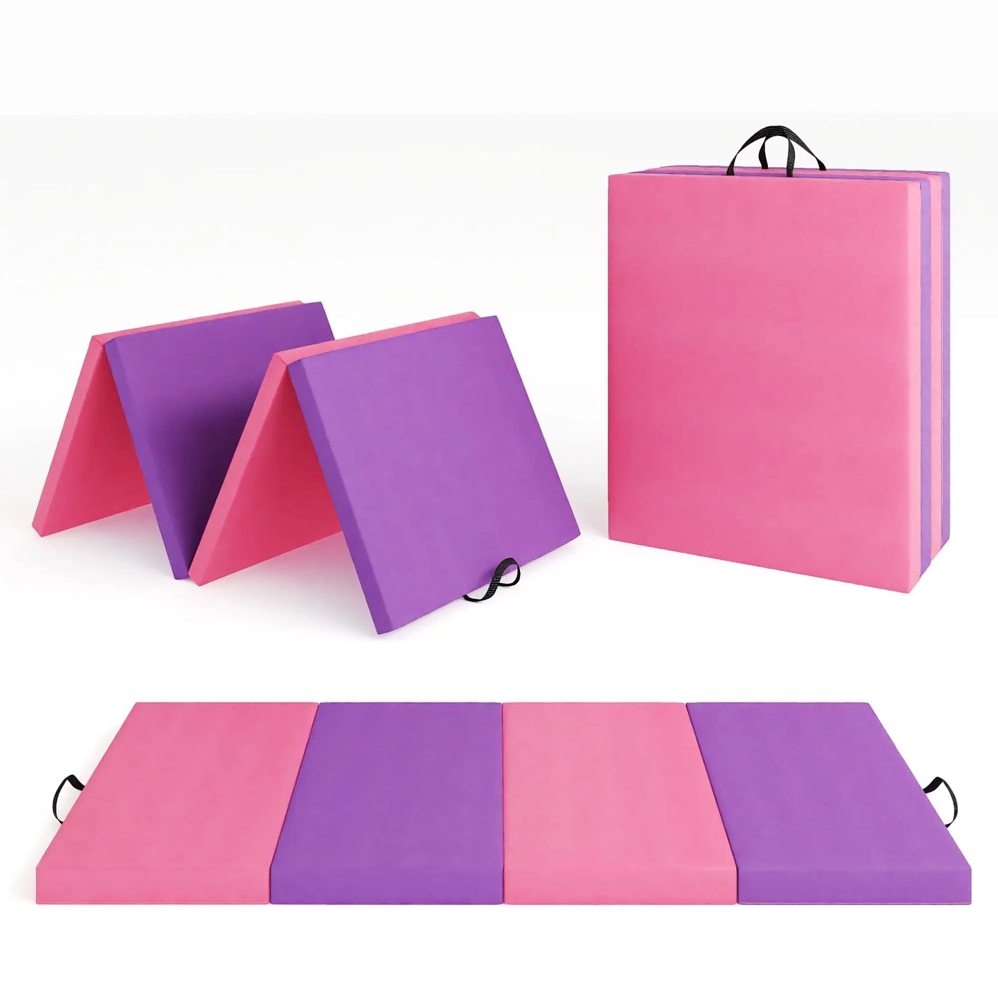 HiMISS Gymnastics Mat Foldable for Home Yoga Pilates Training