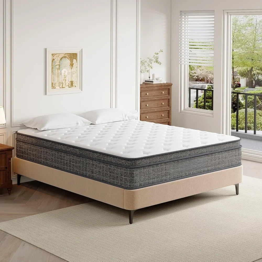 Gel Memory Foam Hybrid Mattress 12 Inch Bed In A Box With Pocket Springs