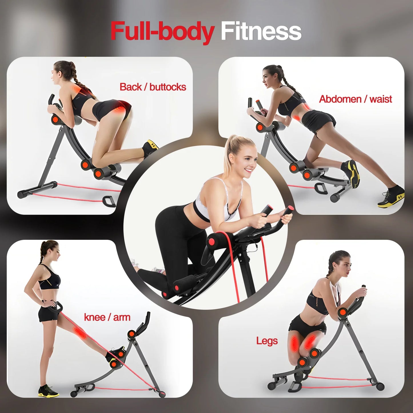 Foldable Ab Machine for Home Gym Core and Abdominal Trainer