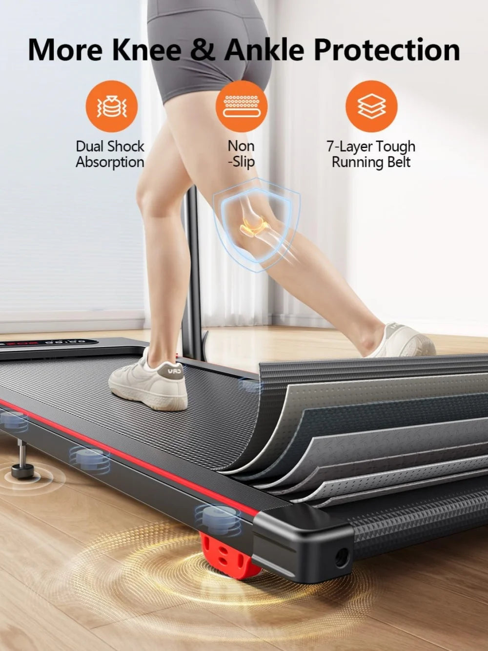 Walking Pad With Bracket Silent Treadmill For Home Use
