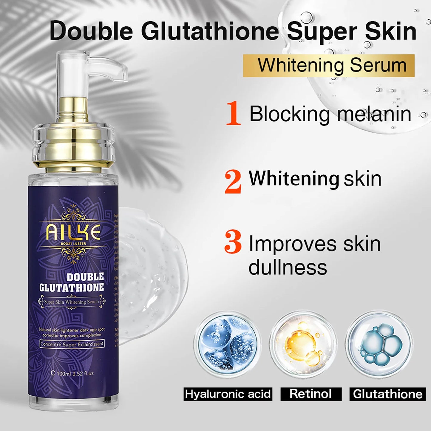 AILKE Glutathione Whitening Skin Care Set For Even Skin Tone