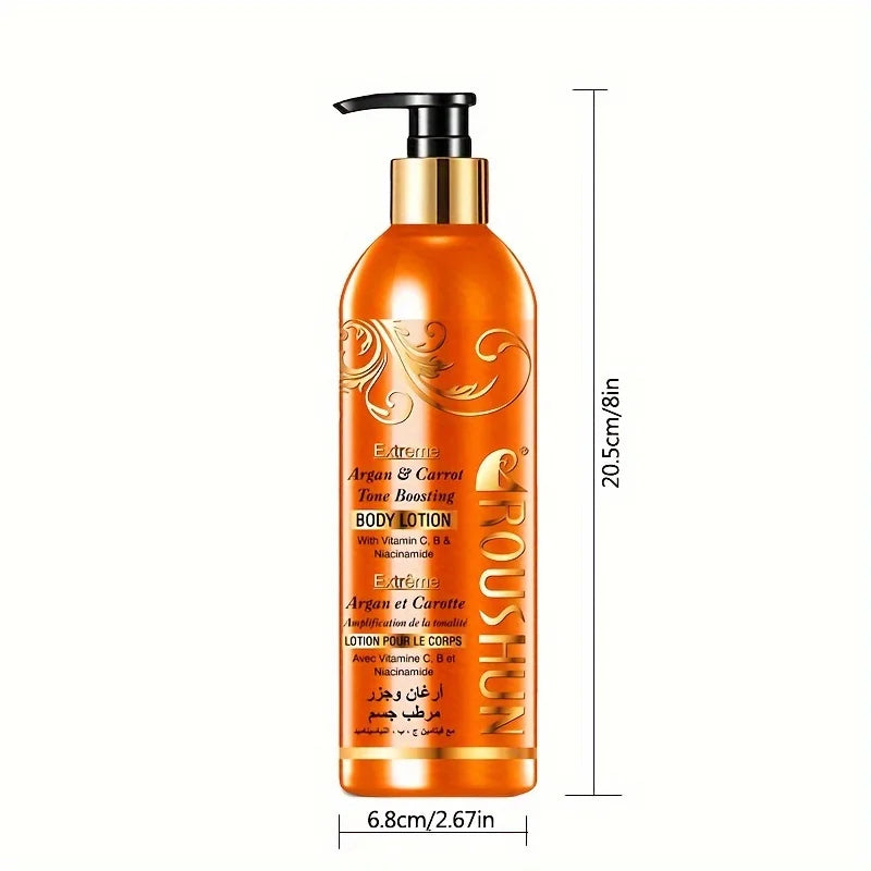 ROUSHUN Moroccan Argan Carrot Body Lotion Hydrating Moisturizing