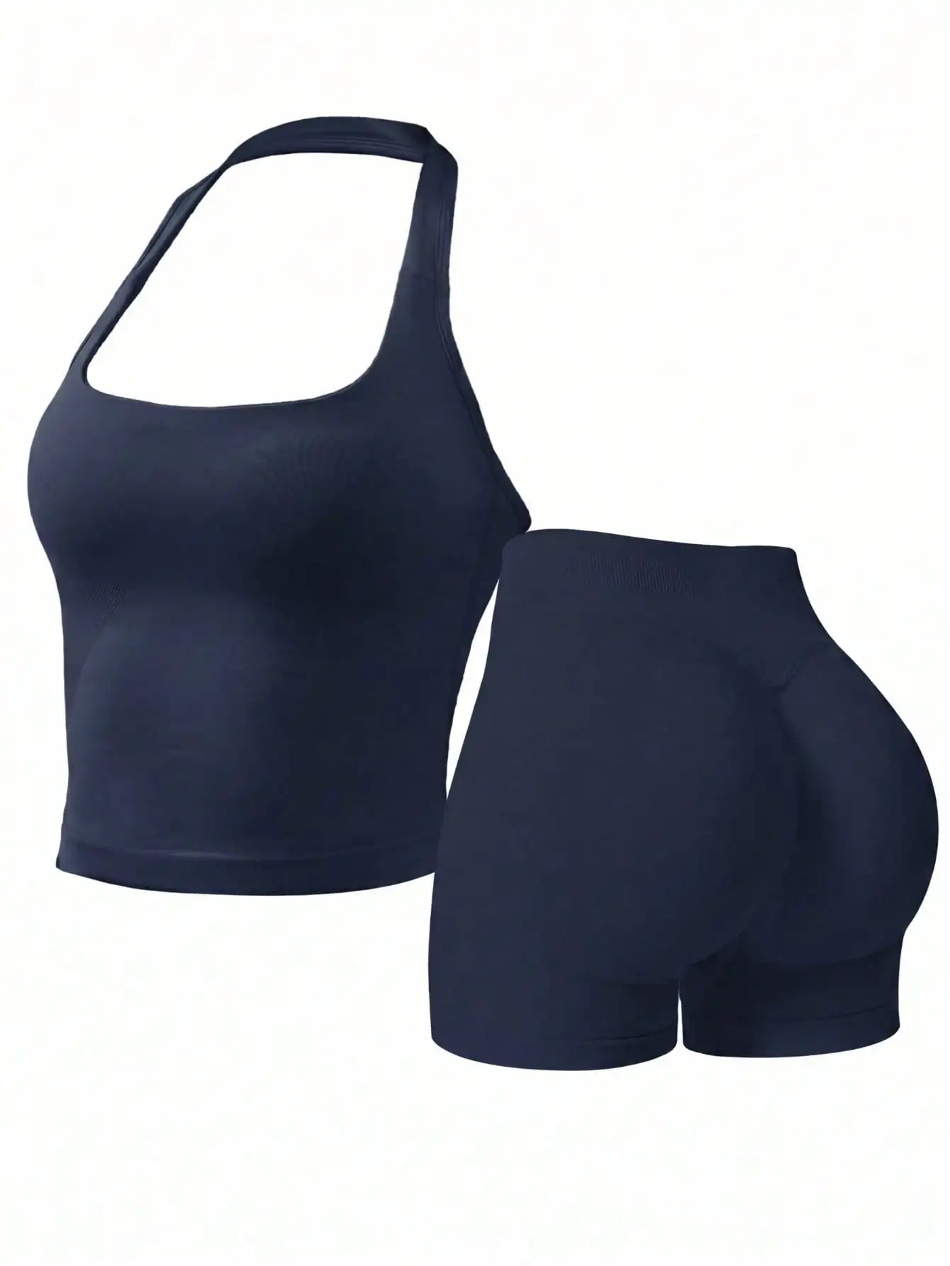 Womens Outdoor Sports Set Tank Top And Shorts Lightweight Breathable