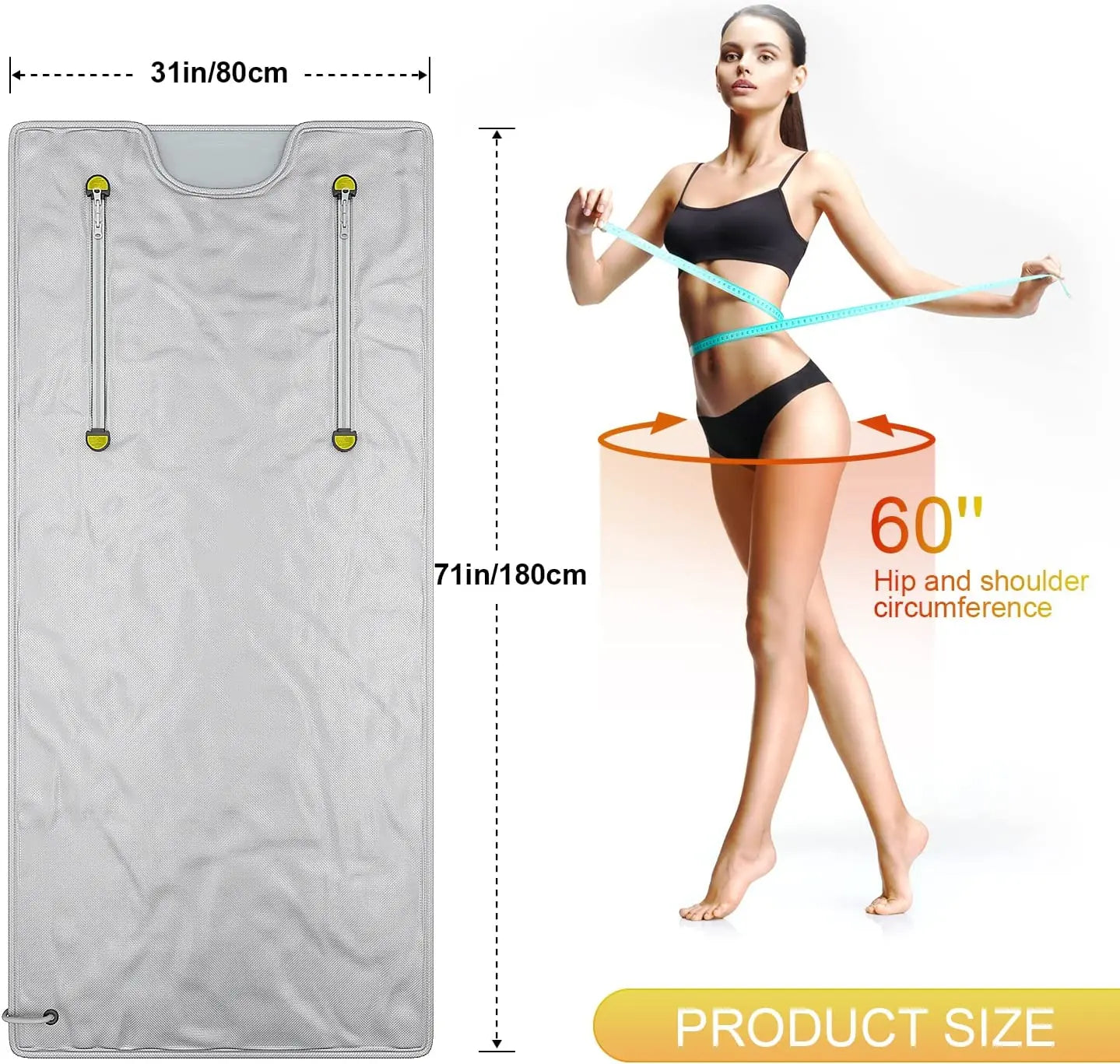 Two Zone Thermal Sauna Blanket For Weight Loss And Detox
