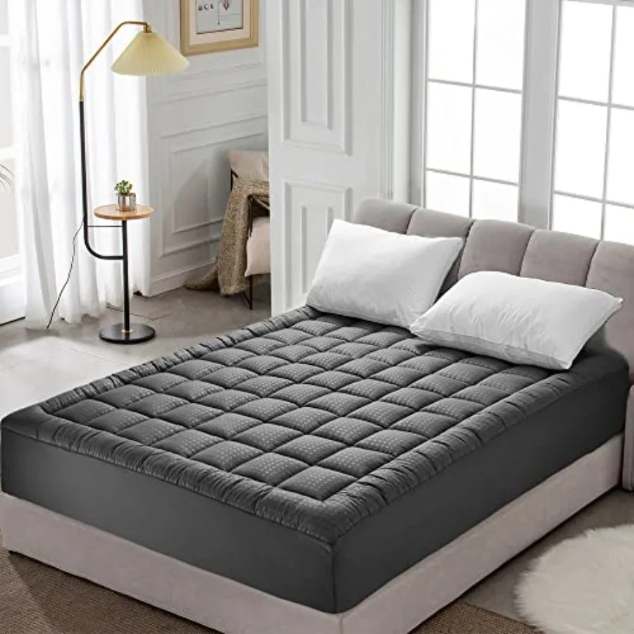 Waterproof Mattress Pad Quilted Fitted Protector Cooling Pillow Top Cover